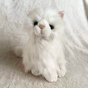 Walmart White Persian Cat Kitten 10” Realistic Plush Stuffed Animal Vintage Toy